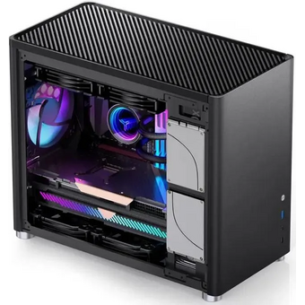  Корпус Jonsbo D30 Black без БП, боковая панель из закаленного стекла, mini-ITX, micro-ATX, черный 