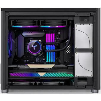  Корпус Jonsbo D30 Black без БП, боковая панель из закаленного стекла, mini-ITX, micro-ATX, черный 