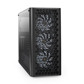  Корпус ExeGate EVO-9202-EVO800 EX296077RUS Miditower (ATX, БП EVO800RGB с вент. 12 см, с окном, 1*USB+1*USB3.0, аудио, черный, 3 вент. 12см с RGB) 