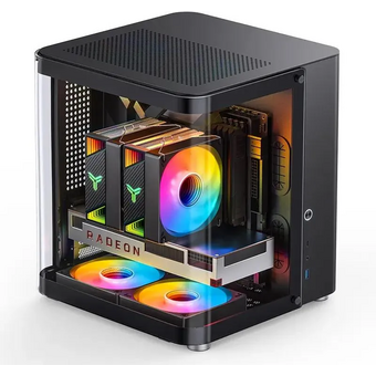  Корпус Jonsbo TK-1 2.0 Black без БП, mini-ITX, micro-ATX, черный 
