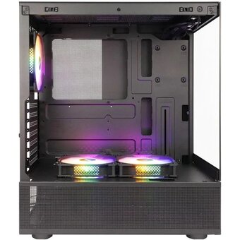  Корпус 1STPLAYER Miku Mi7-A ARGB Black (Mi7-A-BK-2F2R(AP)-1F2(AP)) / ATX / 3x120mm ARGB fans 