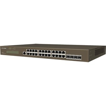  Коммутатор управляемый IP-COM G5328F в стойку, 24*1Gbit RJ45, 4*SFP 1Gbit, console port 