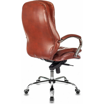  Кресло руководителя Бюрократ T-9950 светло-коричневый Leather Eichel кожа крестовина металл хром 