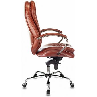  Кресло руководителя Бюрократ T-9950 светло-коричневый Leather Eichel кожа крестовина металл хром 