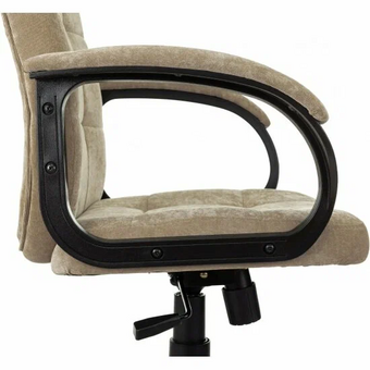  Кресло руководителя Бюрократ CH 002 Fabric песочный Light-21 крестов. пластик 