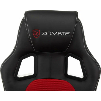 Кресло игровое Zombie Arena (zombie arena red) черный/красный эко.кожа/ткань крестов. пластик 