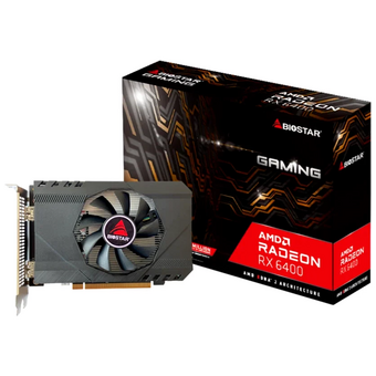  Видеокарта Biostar AMD Radeon RX 6400 VA6406RA46 4ГБ GDDR6, Ret 