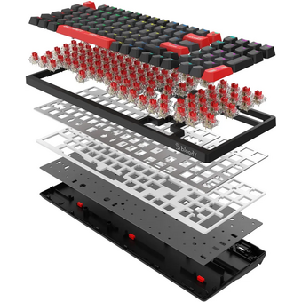  Клавиатура A4Tech Bloody WS98 черный/красный USB for gamer LED 