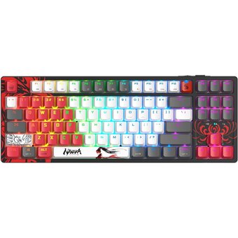  Клавиатура A4Tech Bloody WS87 Naraka черный/красный USB for gamer LED 
