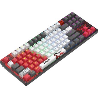  Клавиатура A4Tech Bloody WS87 Naraka черный/красный USB for gamer LED 