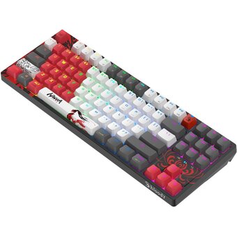  Клавиатура A4Tech Bloody WS87 Naraka черный/красный USB for gamer LED 