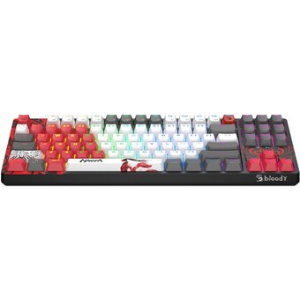  Клавиатура A4Tech Bloody WS87 Naraka черный/красный USB for gamer LED 