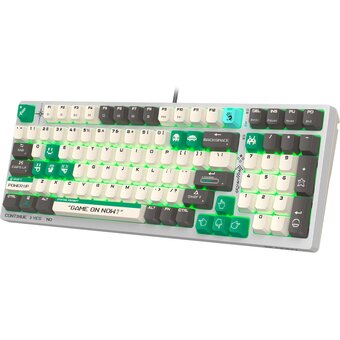  Клавиатура A4Tech Bloody S98 Pixels Green белый/бежевый USB for gamer LED 