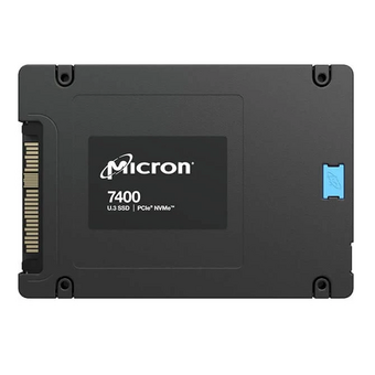  SSD Micron 7400 Max (MTFDKCC1T6TFC-1AZ1ZABYY) 1.6TB NVMe U.3 (15mm) PCIe NVMe Gen4 1x4 (v1.4) R6500/W2200MB/s 3D TLC MTTF 2М 430K/224K IOPS 