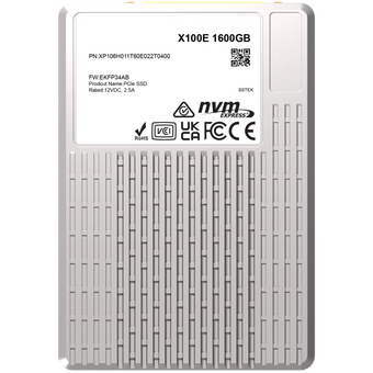  SSD PHISON X100E (XP106H011T60E022T0400) 1600GB NVMe U.3 (15mm) PCIe NVMe Gen4 1x4 R7400/W6900MB/s 3D TLC 1750K/500K IOPS 3DWPD single port 