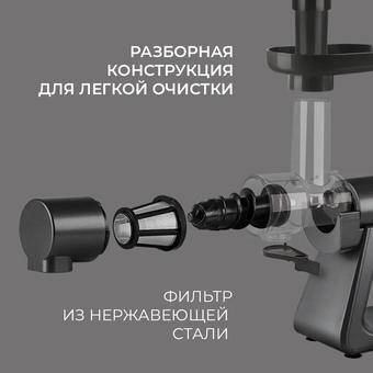  Соковыжималка шнековая Rondell RDE-1503 графит 
