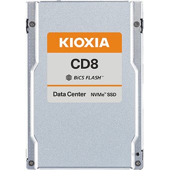  SSD KIOXIA CD8-R (KCD81RUG7T68) 2,5"(SFF/U.2), 7680GB (7.68TB), NVMe 1.4/PCIe 4.0 1x4, R7100/W6000MB/s, IOPS(R4K) 1150K/200K, MTTF 2,5M, 1DWPD/5Y 