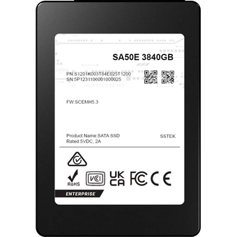  SSD PHISON SA50E (S1201K003T84E025T1200) 3840GB SATA 2.5" 3D TLC R530/W500MB/s (98/77 KIOPS) 3DWPD, 1 year, OEM 