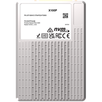  SSD PHISON X100P (XP106H011T92P022T0400) 1920GB NVMe U.3 (15mm) PCIe NVMe Gen4 1x4 R7400/W6900MB/s 3D TLC 1750K/190K IOPS 1DWPD single port 