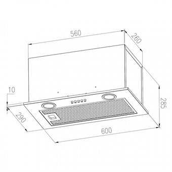  Вытяжка Meferi INBOX60BK Glass Ultra 
