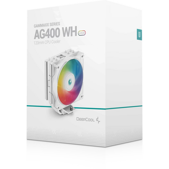  Вентилятор Deepсool AG400 WH ARGB (R-AG400-WHANMC-G-2) Socket 115X/1700/1200/AM4/AM5, 120mm, 2000rpm, 31,6 дБ, 220W, PWM 4-pin, Al+Cu 