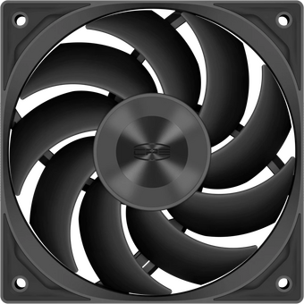  Кулер PcCooler F5 R120 BK (120x120x25mm, 4-pin PWM, 86.73CFM, 32dBA, 2200RPM, Black) 