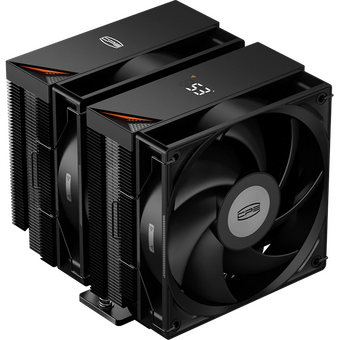  Кулер PcCooler RT620 Digital BK (250W, 4-pin PWM, LED temp., 157mm, , 6x6mm, 2x120mm, 73.32CFM, 34.9dBA, 2200RPM) 