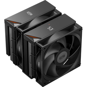  Кулер PcCooler RT620 Digital BK (250W, 4-pin PWM, LED temp., 157mm, , 6x6mm, 2x120mm, 73.32CFM, 34.9dBA, 2200RPM) 