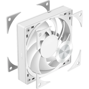  Кулер PcCooler F5 R120 WH (120x120x25mm, 4-pin PWM, 86.73CFM, 32dBA, 2200RPM, White) 