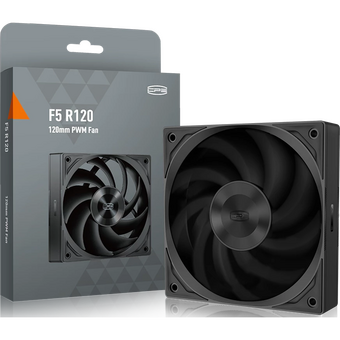  Кулер PcCooler F5 R120 BK (120x120x25mm, 4-pin PWM, 86.73CFM, 32dBA, 2200RPM, Black) 