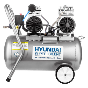 Компрессор поршневой Hyundai HYC 30250LMS безмасляный серебристый/черный 