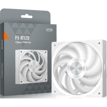  Кулер PcCooler F5 R120 WH (120x120x25mm, 4-pin PWM, 86.73CFM, 32dBA, 2200RPM, White) 