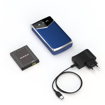  Мобильный телефон MAXVI E11 Blue/Silver 