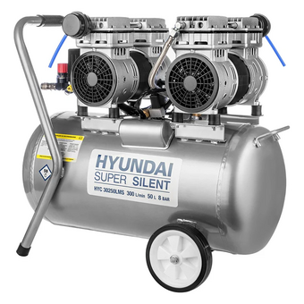  Компрессор поршневой Hyundai HYC 30250LMS безмасляный серебристый/черный 