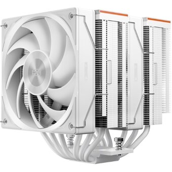  Кулер PcCooler RZ620 WH (260W, 4-pin PWM, 158mm, Al/Cu, 6x6mm, 2x120mm, 86.73CFM, 32dBA, 1800RPM) 