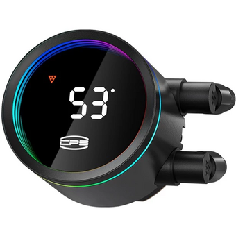  СВО PcCooler DA360 Pro ARGB Digital BK (300W, 360mm, LED temp., Black, Fans 3x120mm, 75.8CFM, 33.7dBA, 2200RPM) 