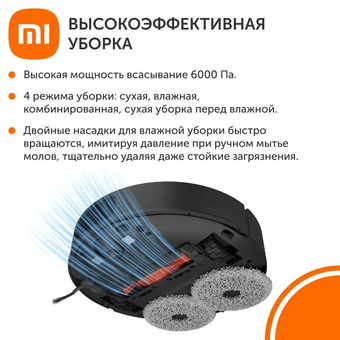  Робот-пылесос Xiaomi Robot Vacuum S20+ черный РСТ BHR8158EU 