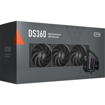  СВО PcCooler DS360 BK (310W, 360mm, LED temp., Black, ARGB Pump/ Fans 3x120mm, 86.73CFM, 28dBA, 2200RPM) 