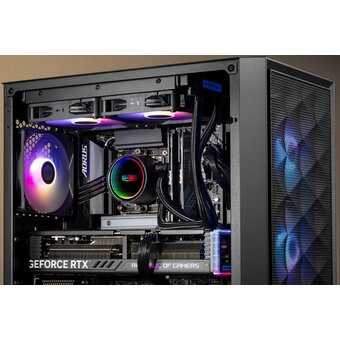  СВО PcCooler DA240 ARGB BK (270W, 240mm, Black, Fans 2x120mm, 73.6CFM, -dBA, 1800RPM/ Pump height 55mm, 3000RPM) 