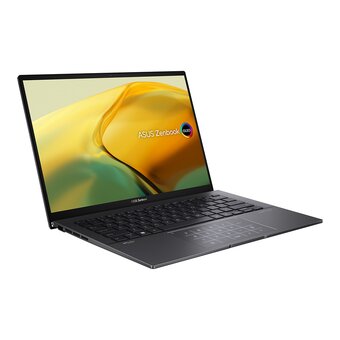 Ноутбук ASUS UM3402YA-KP602 (90NB0W95-M01100) 14"/WQXGA/IPS/400N/60Hz/Ryzen 7 7730U/16GB/SSD1TB/AMD Radeon/FingerPrint/Backlit/DOS/Jade Black 