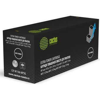 Картридж лазерный Cactus CSP-W1106-MPSXL W1106A черный (10000стр) для HP Laser 107a/107r/107w/135a MFP/135r MFP/135w MFP/137fnw MFP/137fwg MFP/MFP 13 