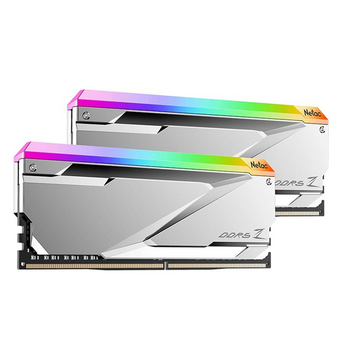  ОЗУ Netac Z NTZED5P68DP-32S DDR 5 DIMM 32Gb (16Gbx2) 6800Mhz, RGB DDR5-6800 C34 Silver, с радиатором 
