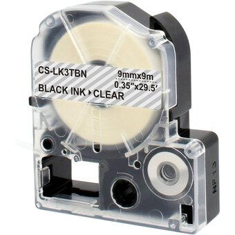  Картридж ленточный Cactus CS-LK3TBN LK-3TBN черный на прозрачном 9x9 для Epson LW300/LW400/LW700/LW600P/LW1000P/K400/Z700/Z900 