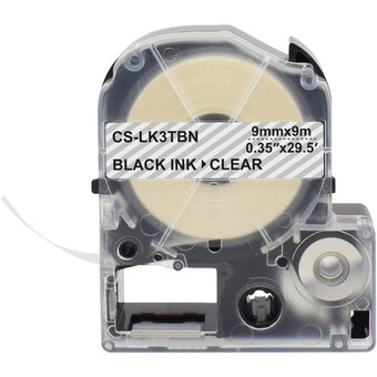  Картридж ленточный Cactus CS-LK3TBN LK-3TBN черный на прозрачном 9x9 для Epson LW300/LW400/LW700/LW600P/LW1000P/K400/Z700/Z900 
