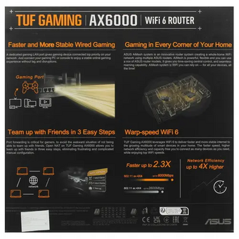  Роутер ASUS TUF-AX6000 (90IG07X0-MU9C00) 