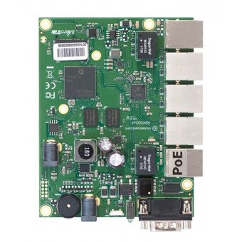  Системная плата маршрутизатора MikroTik RouterBoard RB450Gx4 with four core 716MHz Atheros CPU, 1GB RAM, 5 Gigabit LAN ports, PoE OUT on port 5 