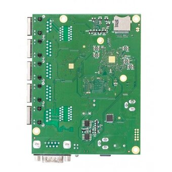  Системная плата маршрутизатора MikroTik RouterBoard RB450Gx4 with four core 716MHz Atheros CPU, 1GB RAM, 5 Gigabit LAN ports, PoE OUT on port 5 