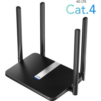  Роутер беспроводной Cudy LT500 AC1200 10/100BASE-TX/4G cat.4 черный 