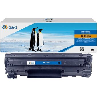  Картридж лазерный G&G GG-CB435A черный (1500стр) для HP LJ P1005/P1006 