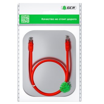  Патч-корд Greenconnect GCR-52707 прямой 7.5m UTP кат.6, красный 